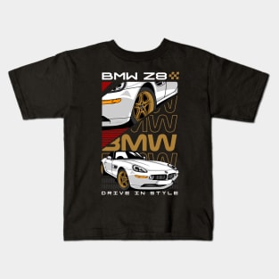 White BMW Kids T-Shirt